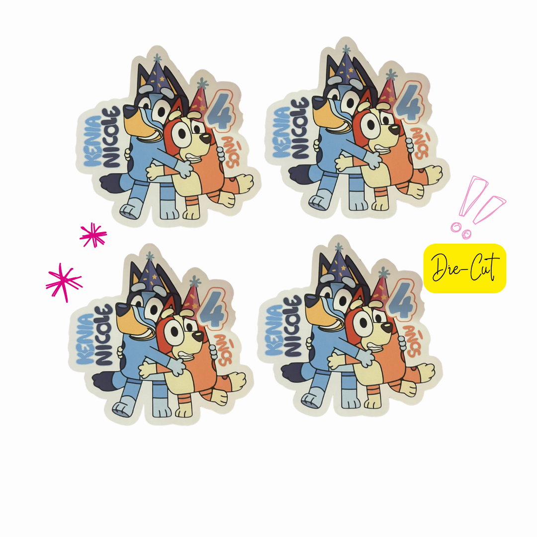Birthday Stickers – Custom Name & Age – 2” Round or Die-Cut (30 pcs)