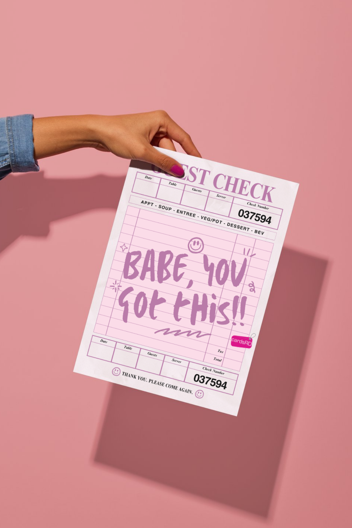 Babe, You Got This Postcard | Cute Motivational Card 4x6