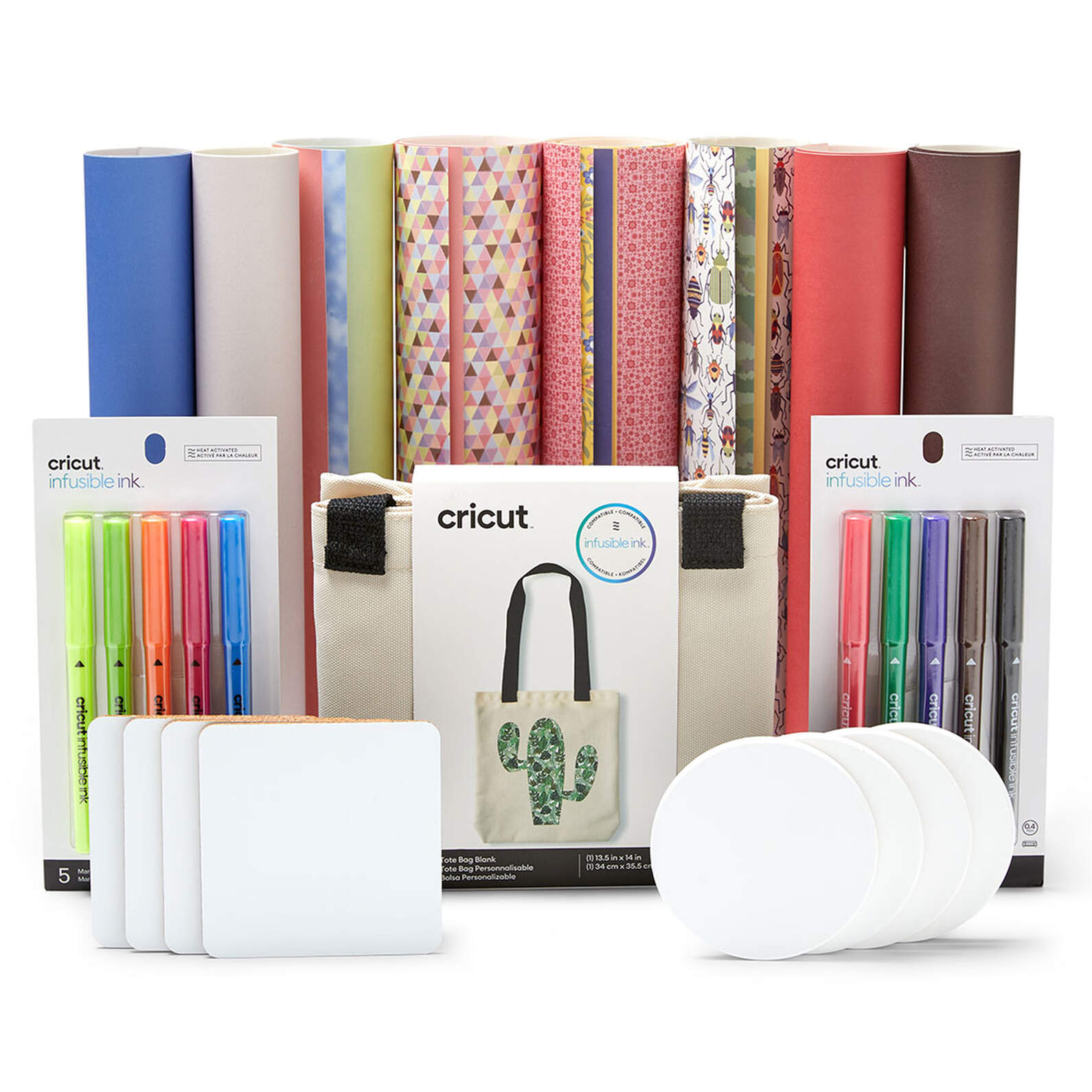 Cricut® Infusible Ink™ Essentials Bundle – Transfer Sheets, Pens, Markers & Blanks