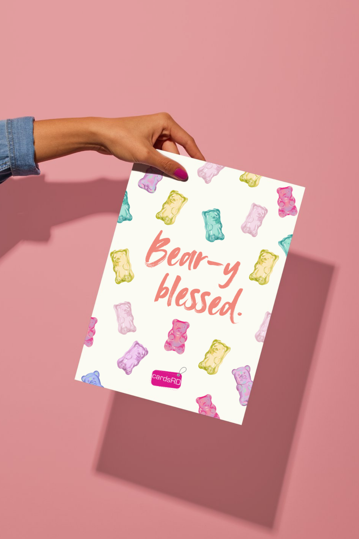 Bear-y Blessed Postcard | Cute Gummy Bear Card 4x6