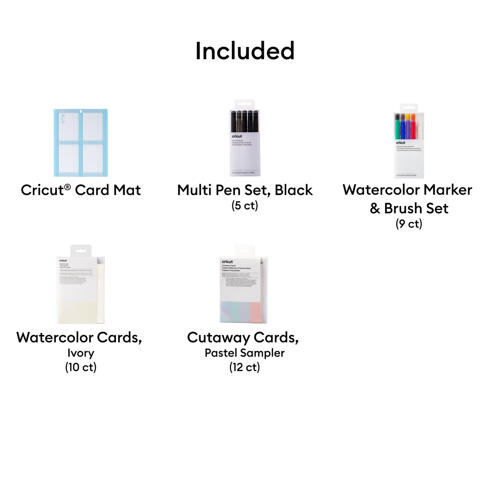 Cricut® Card-Making Bundle – Cutaway & Watercolor Cards + Pens & Tools
