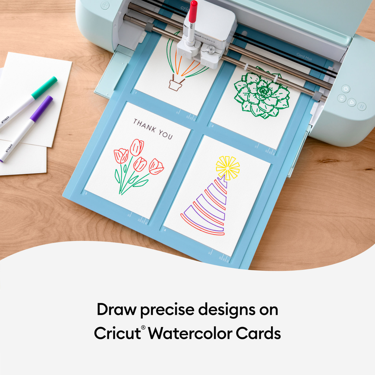 Cricut® Card-Making Bundle – Cutaway & Watercolor Cards + Pens & Tools