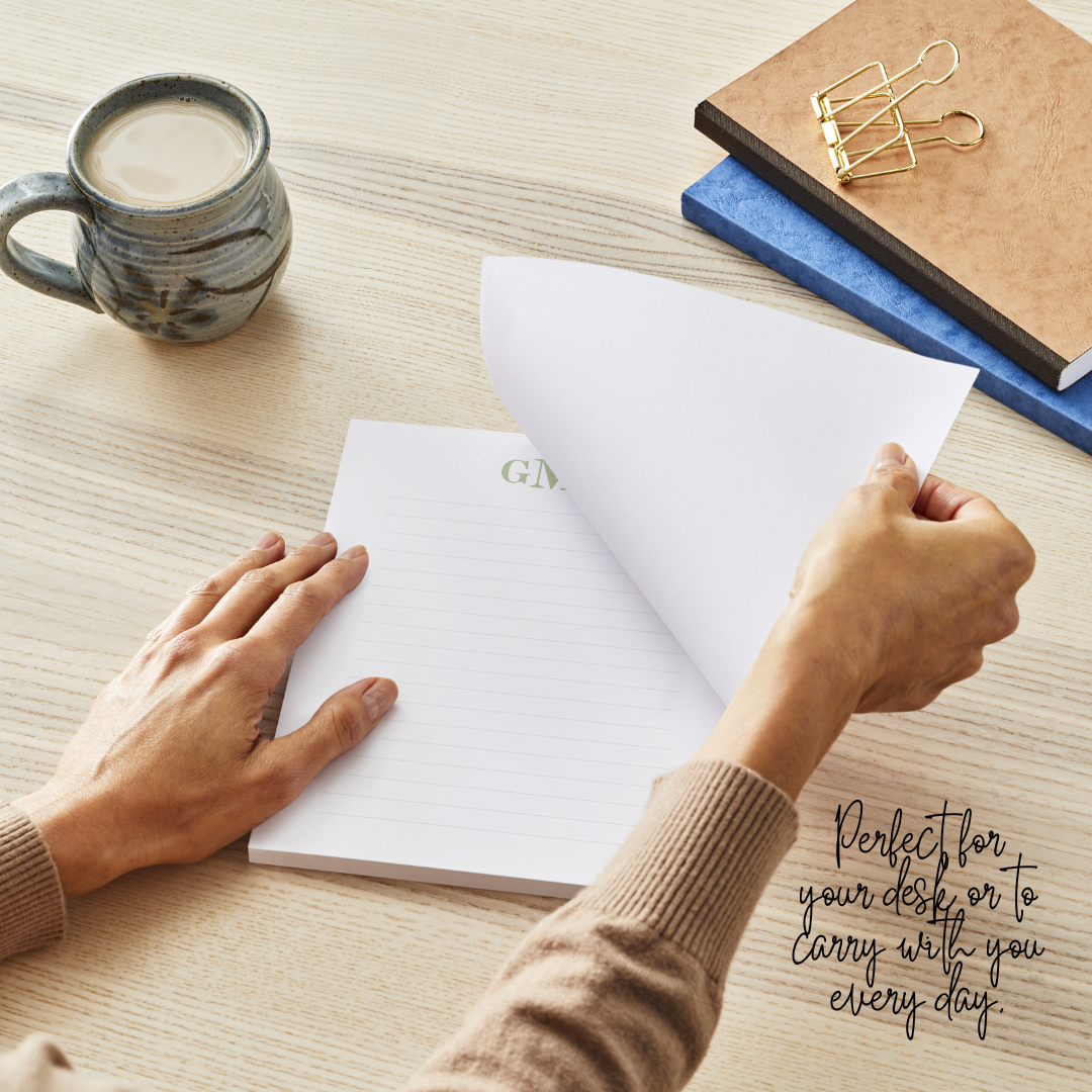 Custom Initials / Monogram Notepad.