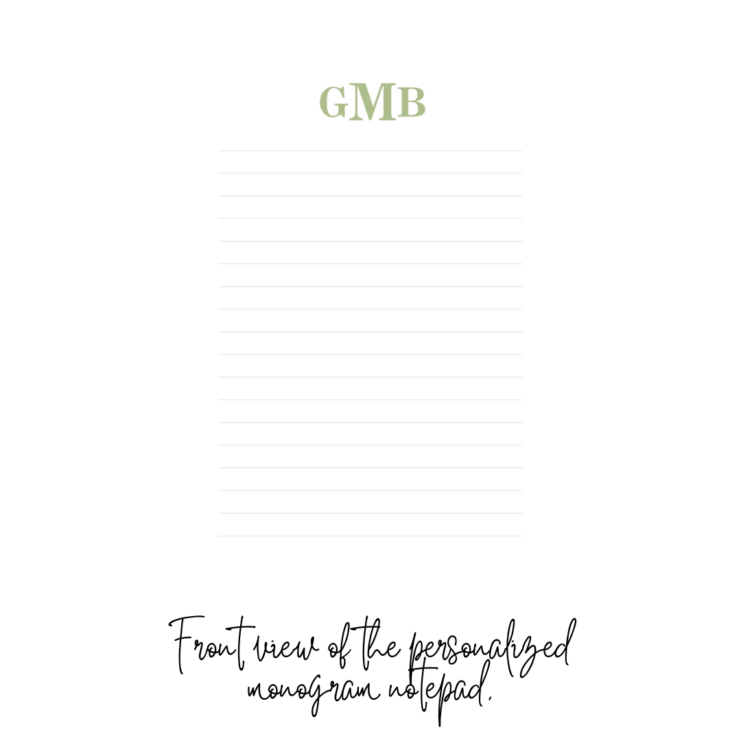 Custom Initials / Monogram Notepad.