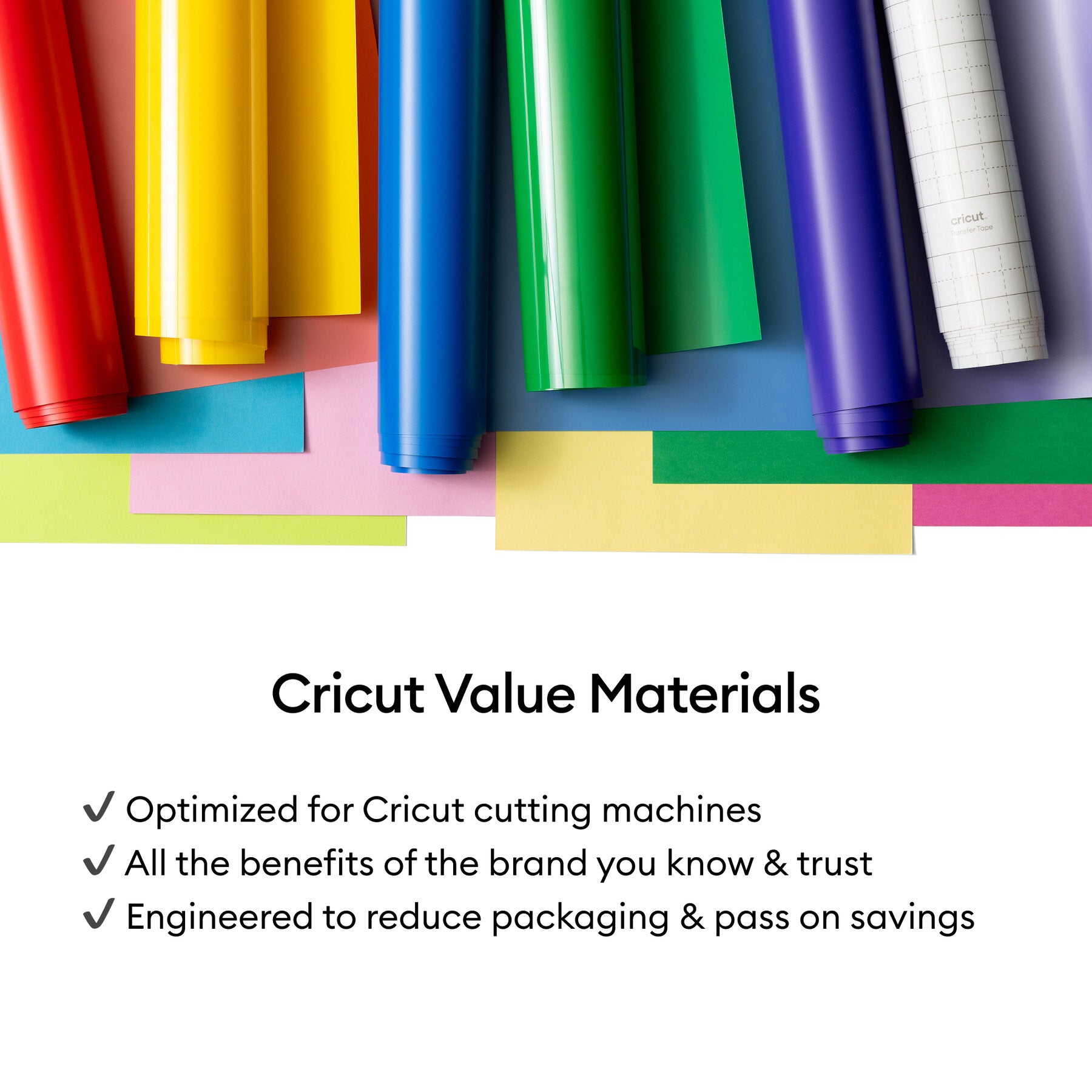 Cricut® Value Vinyl – Rainbow Sampler (10 Sheets, 12" x 12")