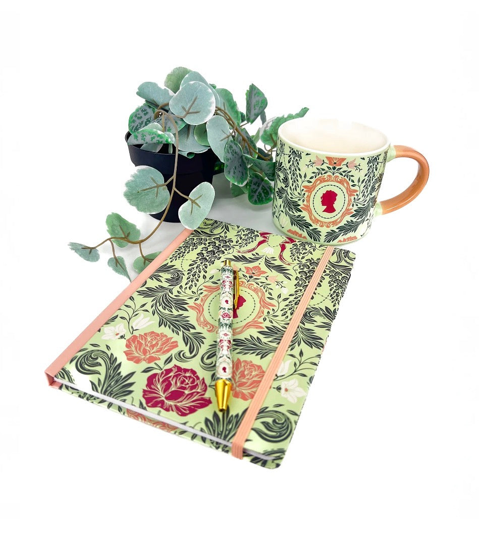 Bridgerton Notebook Set with Pen & Ceramic Mug – Official Netflix Collection Gift Set