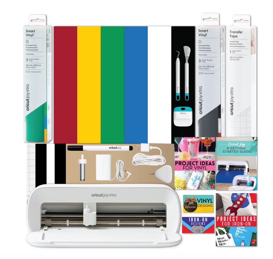 Cricut Joy Xtra Smart Cutting Machine Bundle with Vinyl, Tools & Transfer Tape
