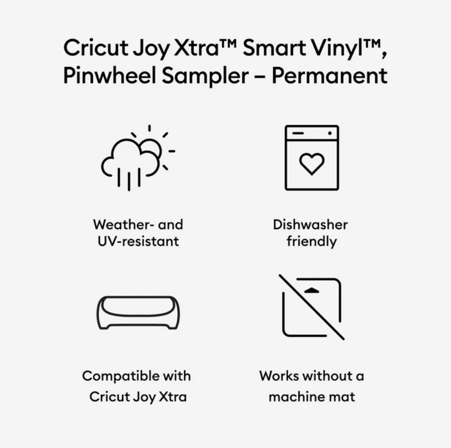 Cricut Joy Xtra Smart Cutting Machine Bundle with Vinyl, Tools & Transfer Tape