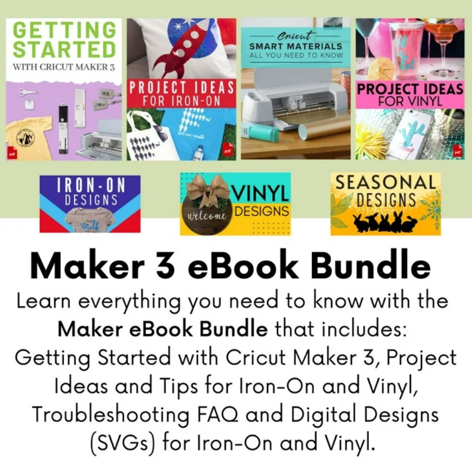 Cricut Maker 3 Smart Cutting Machine Bundle with Tools & Rainbow Vinyl