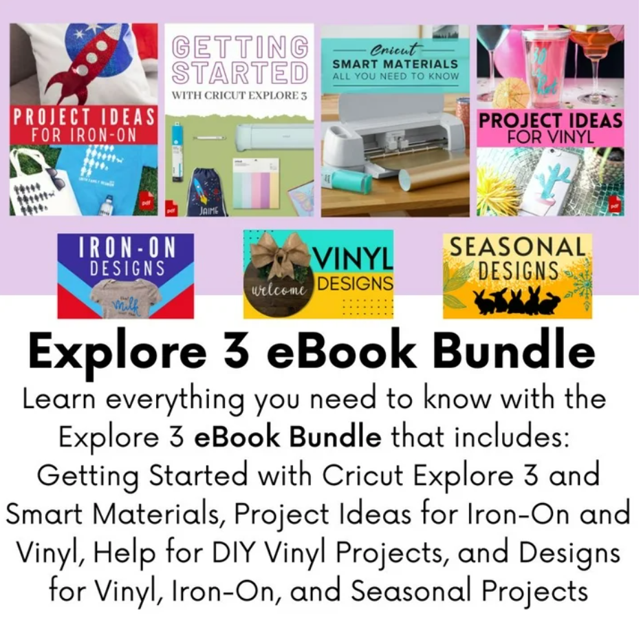 Cricut Explore 3 Smart Cutting Machine Bundle with Ultimate Material Sampler Set