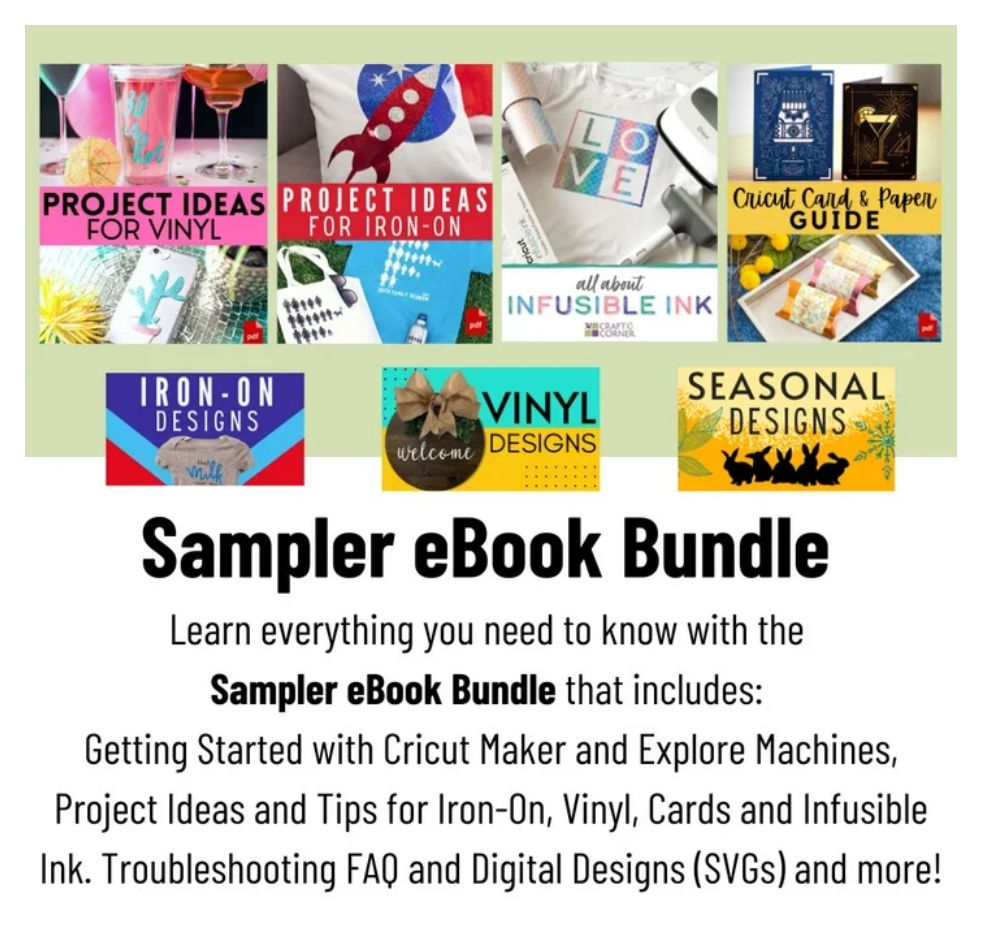 Cricut All-in-One Deluxe Materials & Accessories Bundle – Vinyl, Iron-On, Infusible Ink & More (74 Pieces)