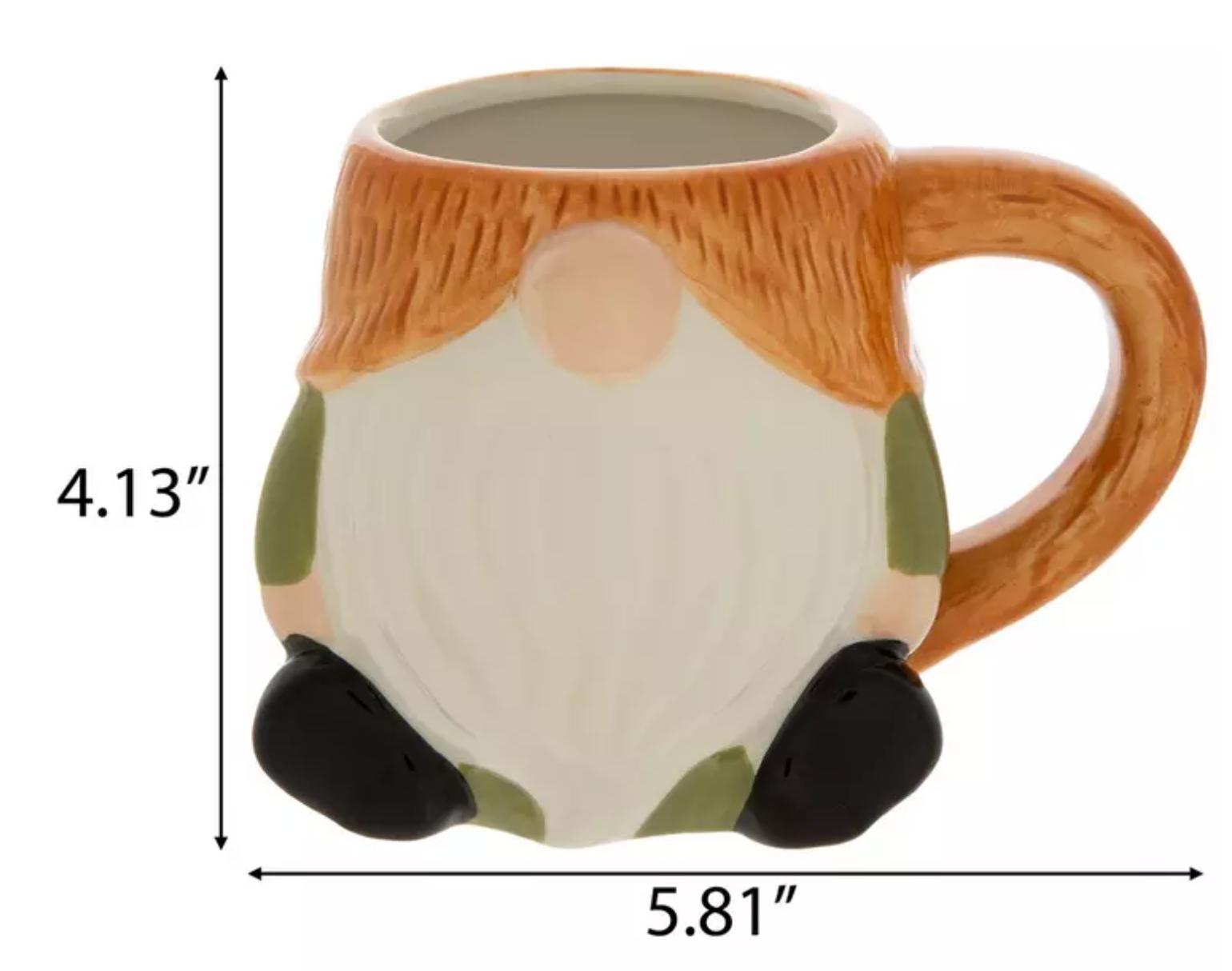 Green Gnome Ceramic Mug – 18oz Whimsical Fall & Holiday Drinkware