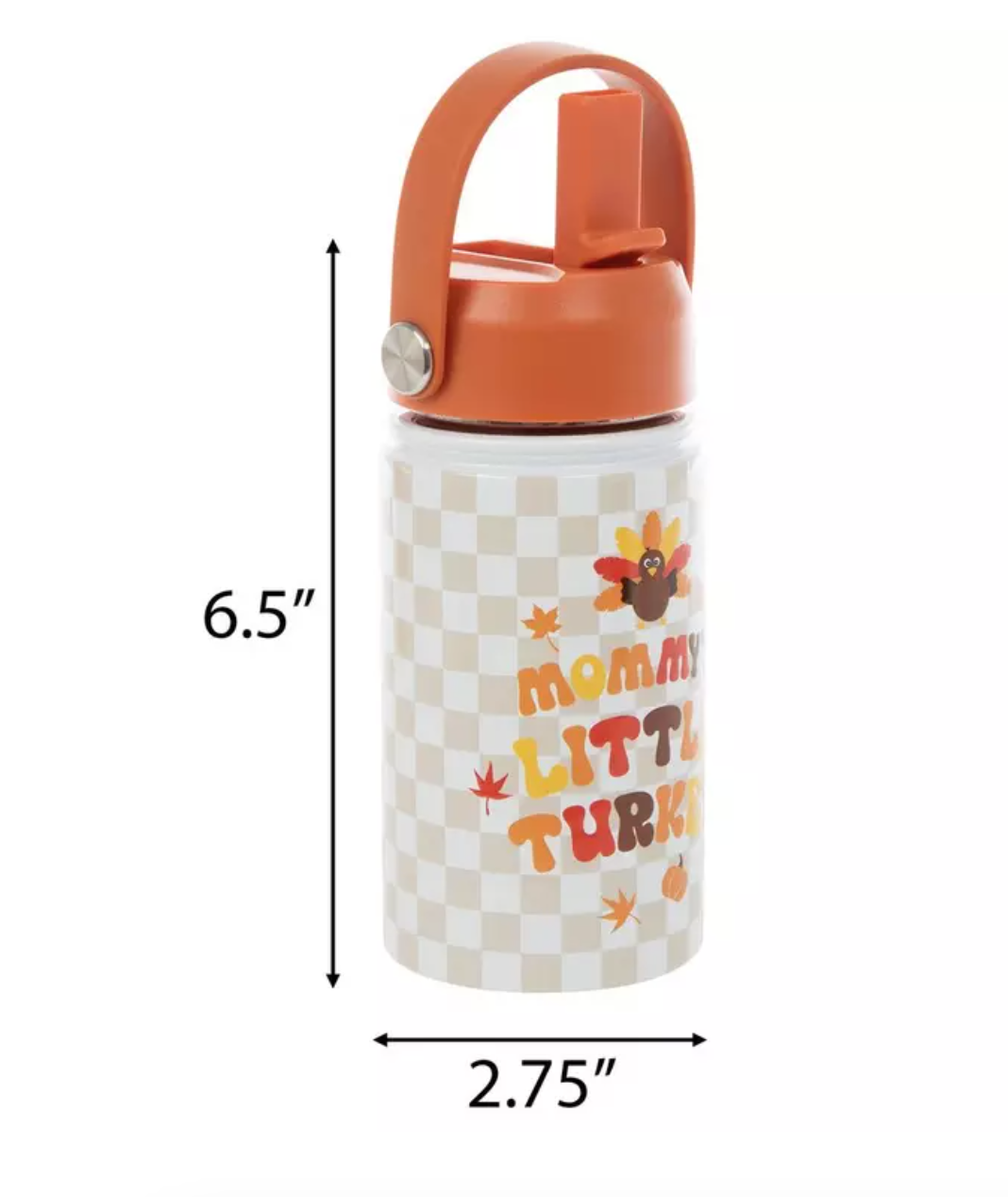 Mommy's Little Turkey Stainless Steel Kids Water Bottle – 11oz