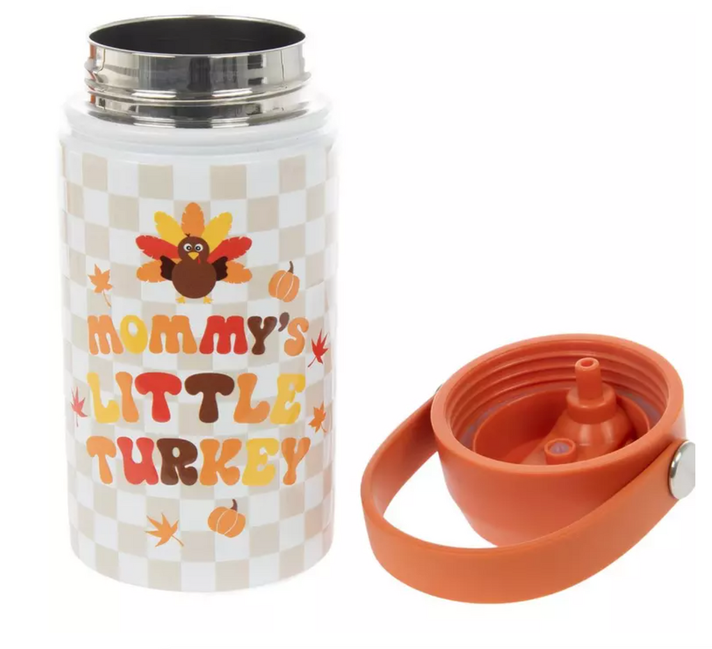 Mommy's Little Turkey Stainless Steel Kids Water Bottle – 11oz