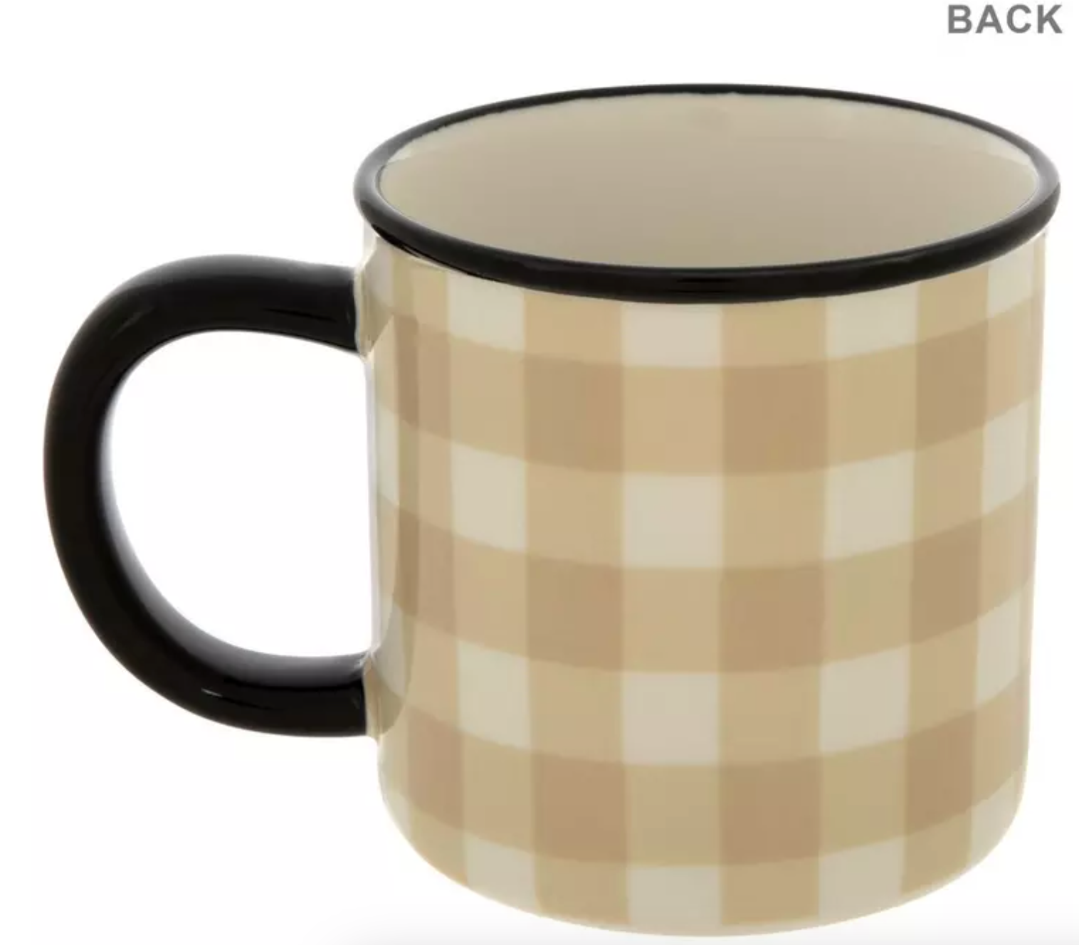 Truck & Pumpkins Gingham Ceramic Mug – 17oz Fall Harvest Design