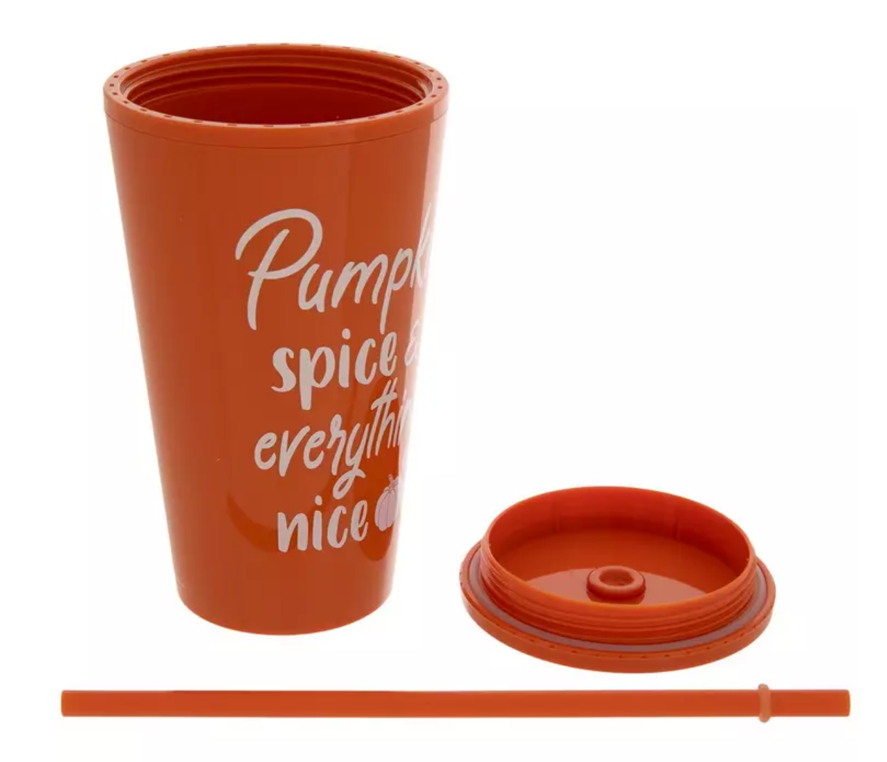 Pumpkin Spice & Everything Nice Tumbler – 17oz Fall Travel Cup with Straw