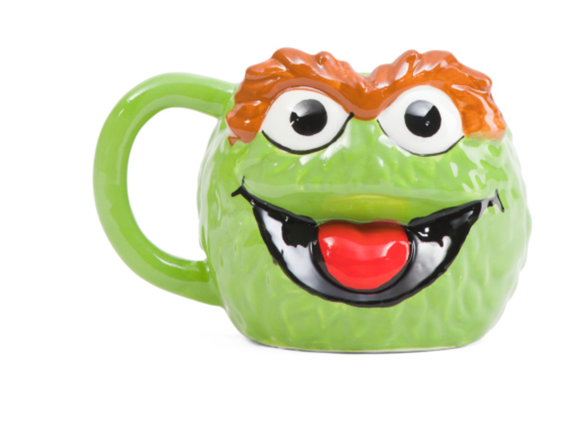 Oscar the Grouch Figural Mug – 5x5 Ceramic Cup