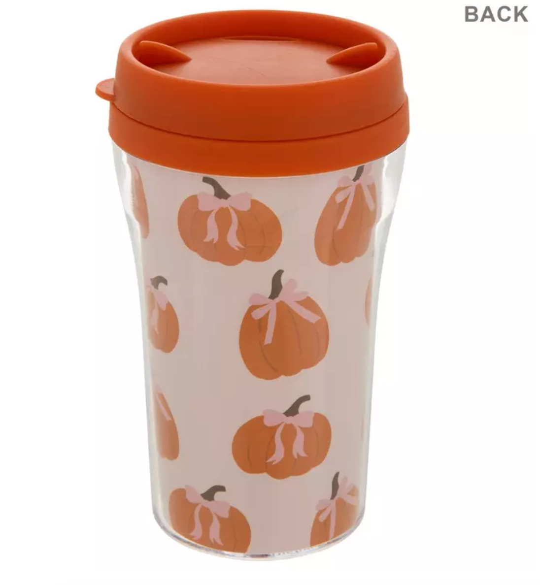 Pumpkin With Bows Cup With Lid – 8oz Fall Travel Cup