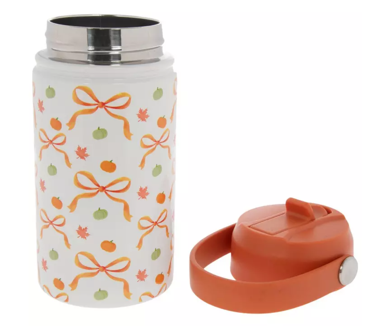 Pumpkins & Bows Stainless Steel Water Bottle – 11oz Kids Fall Tumbler