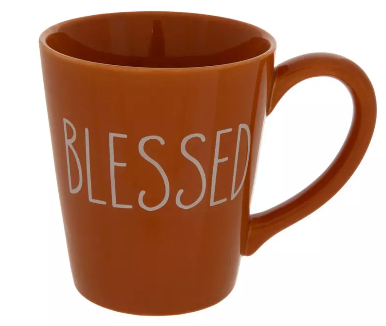 Orange Blessed Mug – 18oz Fall Ceramic Coffee Cup