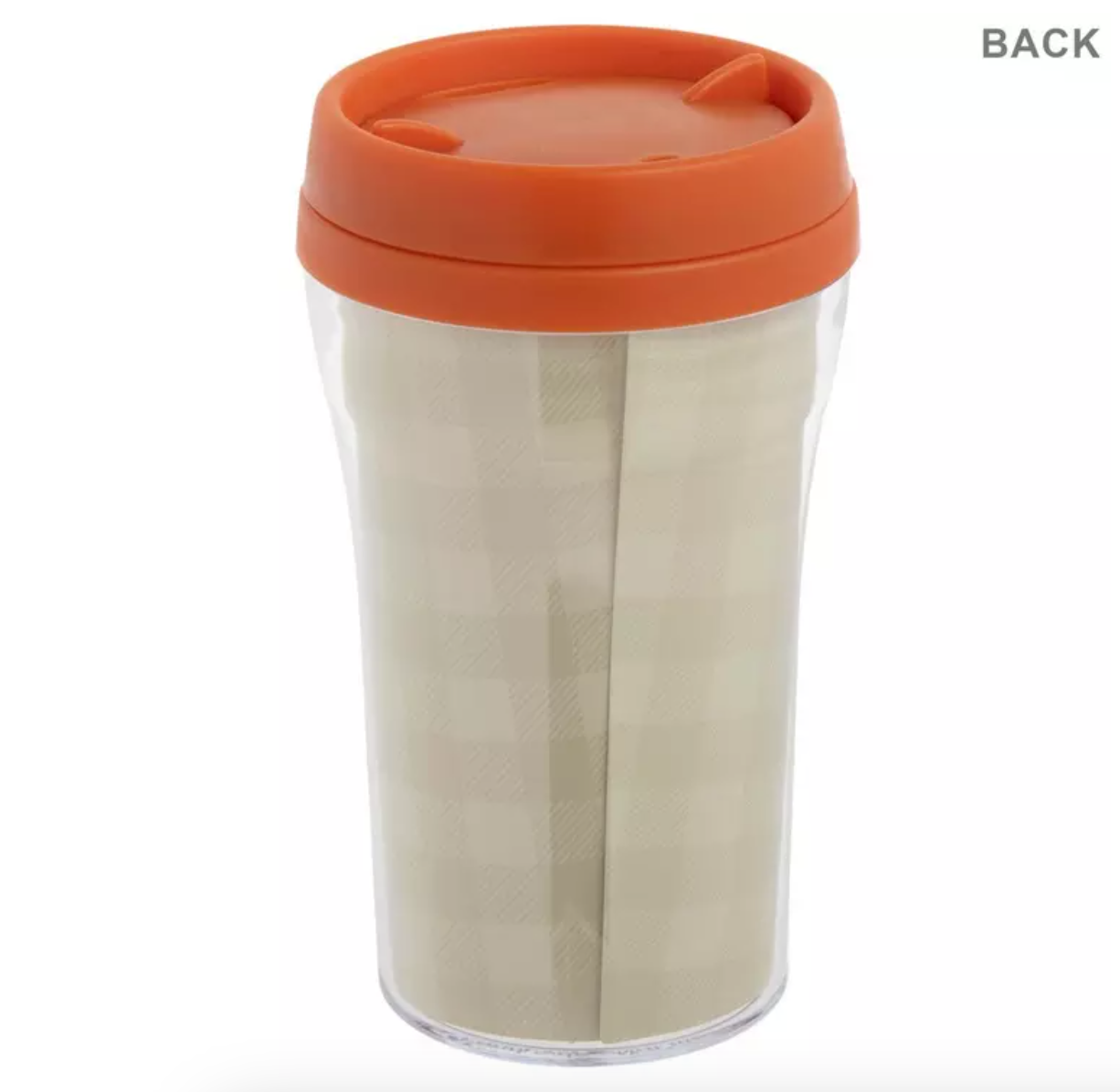 Thankful Mini Cup With Lid – 8oz Fall Gingham Cup