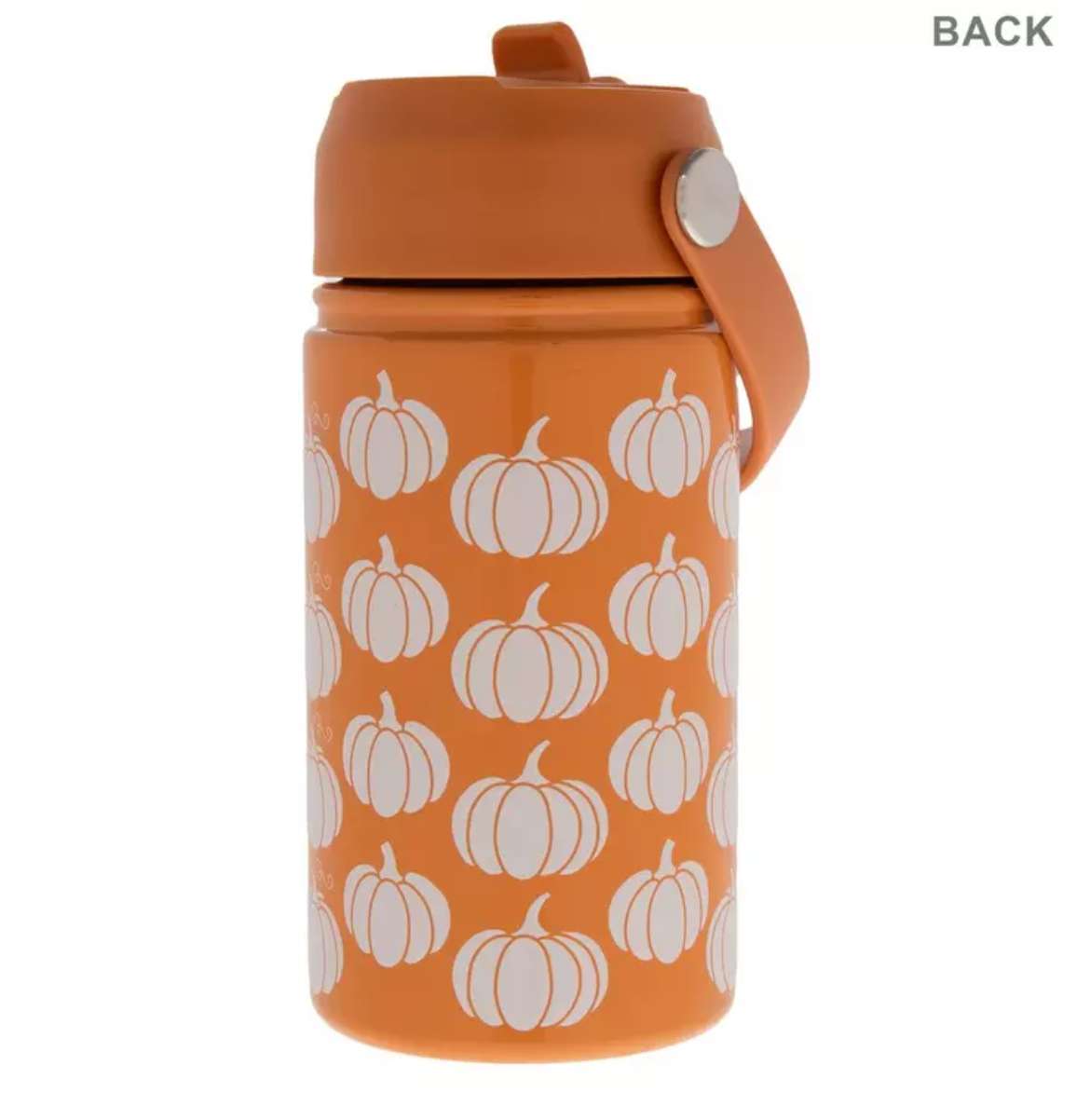 Orange & White Pumpkins Stainless Steel Water Bottle – 11oz Fall Tumbler