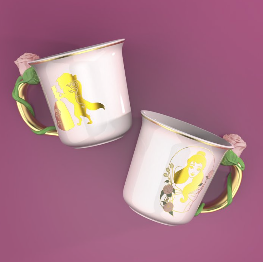 Beauty and the Beast Belle Sculpted Handle Mug – 15 oz | Customizable