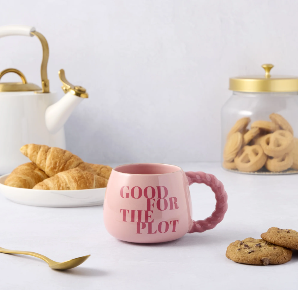 Book Lover Coffee Cup + 7.25” x 5” Decorative Wood Sign Set