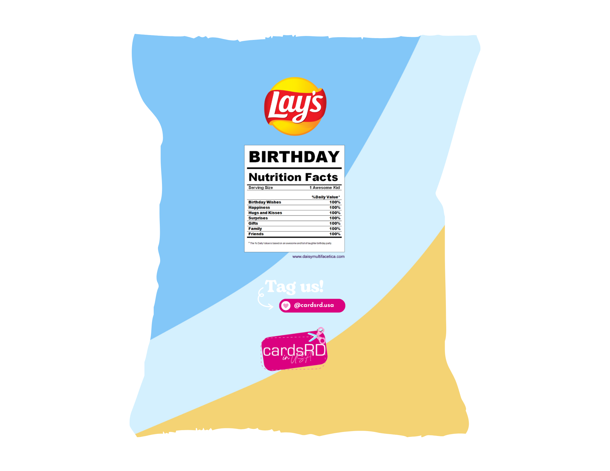 Custom Chip Bags – Personalized Party Snack Wrappers (Fits Lay’s, Doritos, Cheetos & More).
