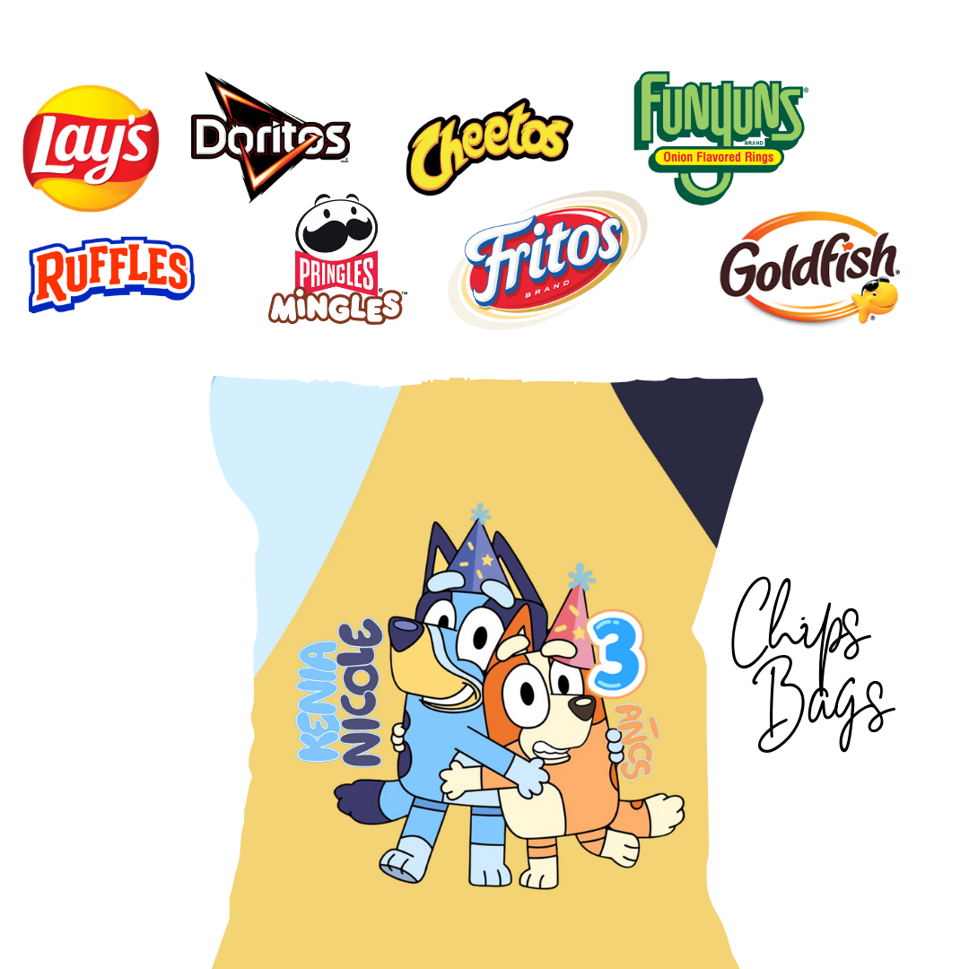 Custom Chip Bags – Personalized Party Snack Wrappers (Fits Lay’s, Doritos, Cheetos & More).