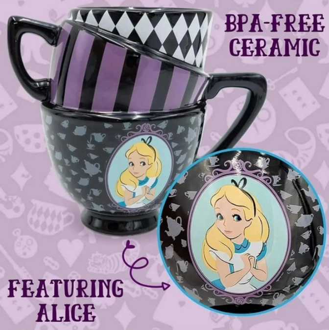 Alice in Wonderland 3D Sculpted Ceramic Coffee Mug – 20 oz