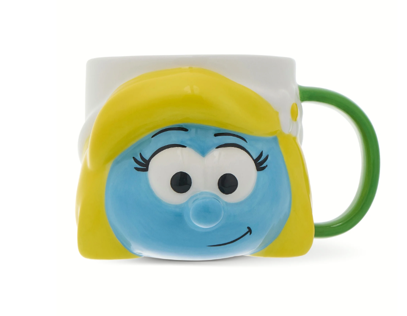 Blue Girl Sculpted Ceramic Mug – 14.2 oz
