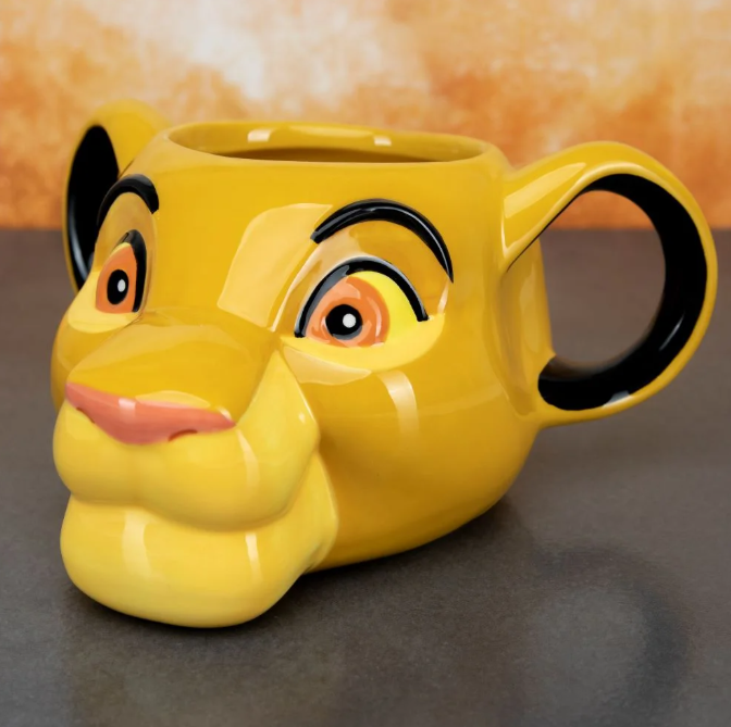 Lion Cub Shaped Ceramic Mug – Collectible Coffee Cup, 12 oz