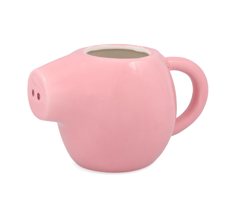 Pink Pig Sculpted Ceramic Mug – 20 oz