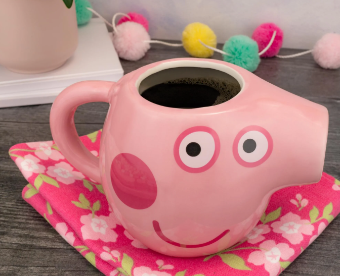 Pink Pig Sculpted Ceramic Mug – 20 oz
