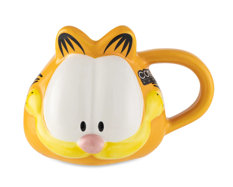 Orange Cat Sculpted Ceramic Mug – 16 oz