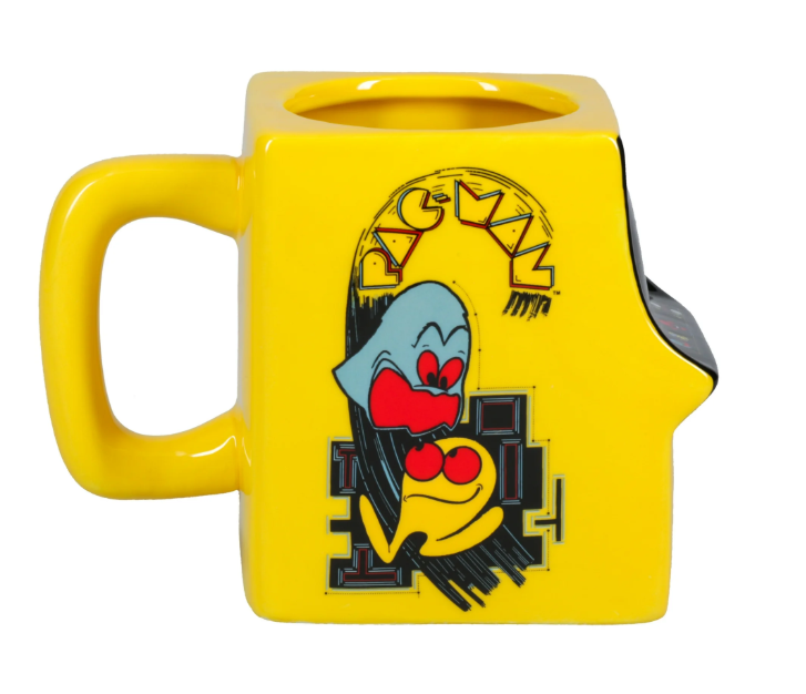 Retro Arcade Game Sculpted Ceramic Mug – 12 oz