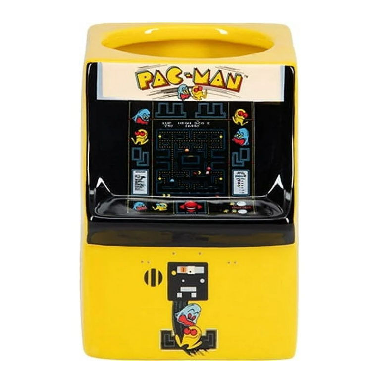 Retro Arcade Game Sculpted Ceramic Mug – 12 oz