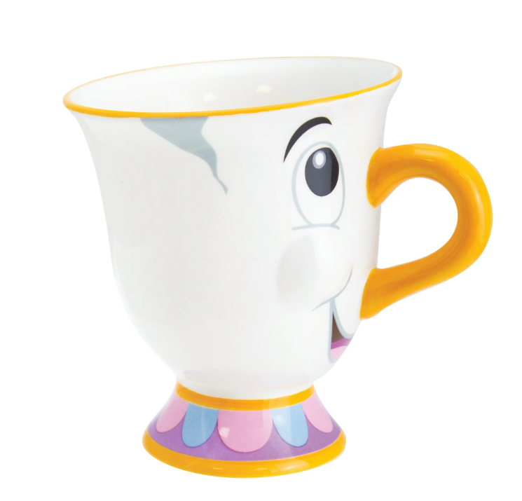 Cute Chip-Inspired Sculpted Ceramic Tea Mug – 6 oz