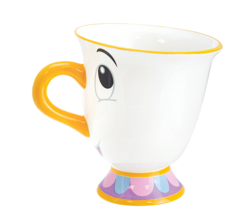 Cute Chip-Inspired Sculpted Ceramic Tea Mug – 6 oz