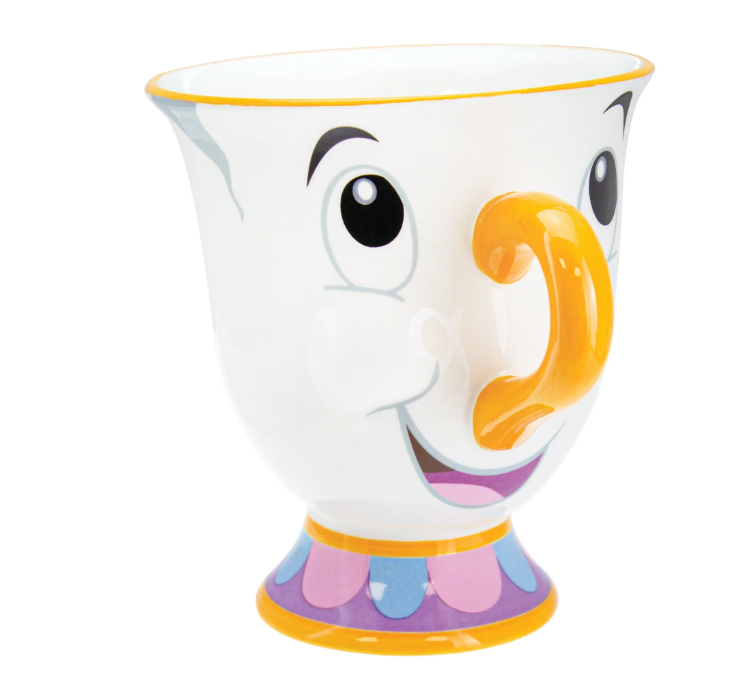 Cute Chip-Inspired Sculpted Ceramic Tea Mug – 6 oz
