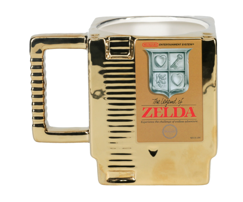 Retro Gold Cartridge Ceramic Mug – Oversized Gaming Coffee Cup