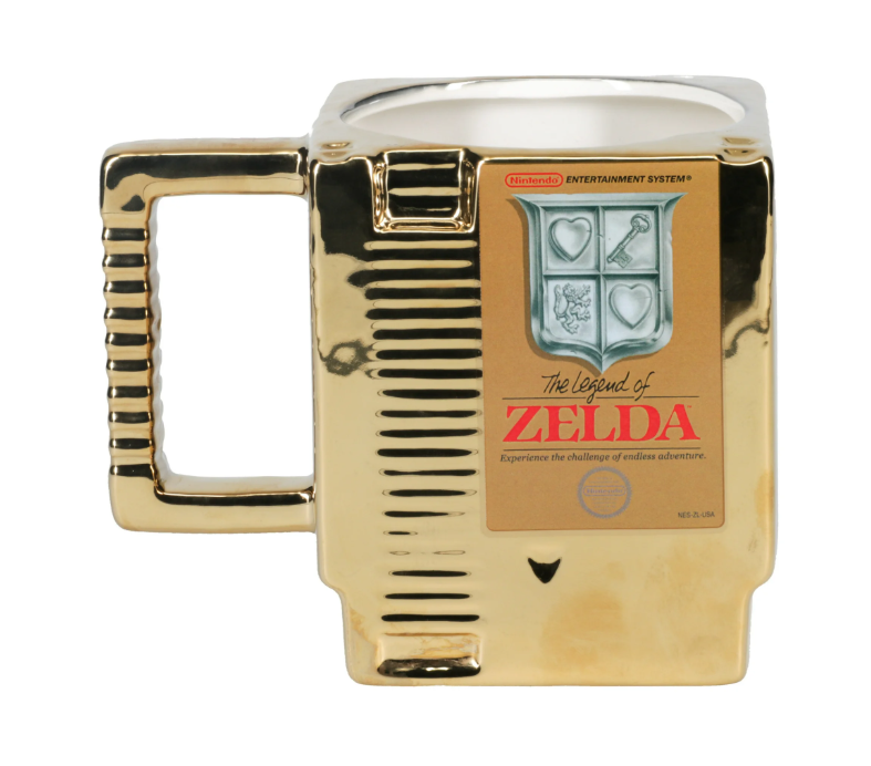 Retro Gold Cartridge Ceramic Mug – Oversized Gaming Coffee Cup