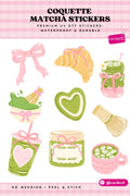 Coquette Matcha Sticker Pack – 3 Sheets (Bonus Included)