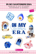 Santorini Aesthetic Sticker Pack – Mediterranean Summer Collection (3 Sheets + Bonus)