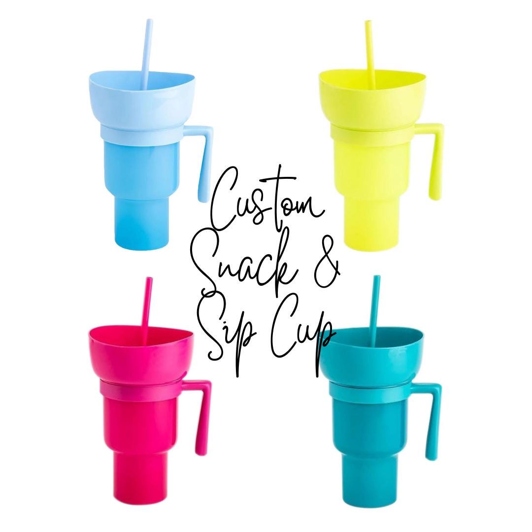 Custom Snack & Sip Cup – Personalized with Name.