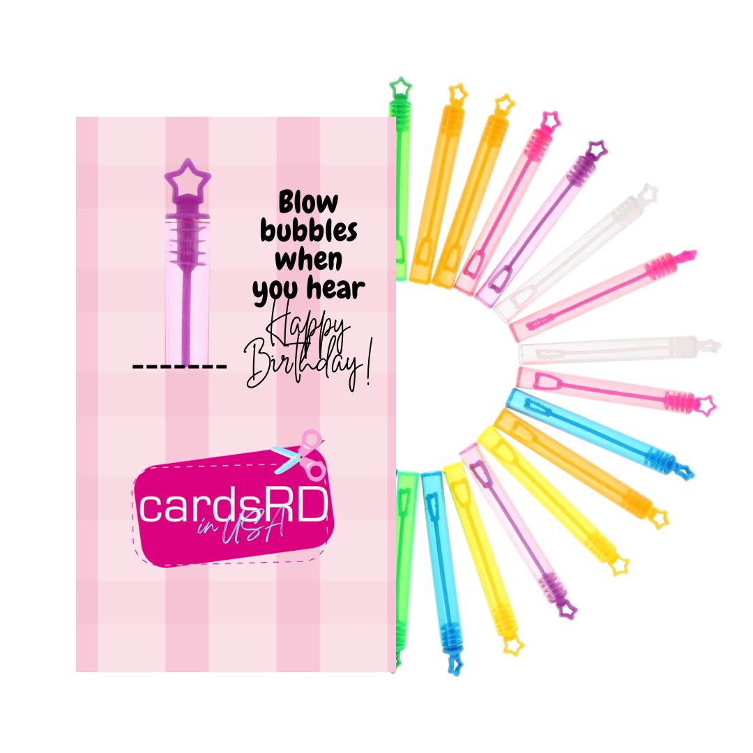 Custom Bubble Wand Tags – Personalized Bubble Favors for Birthday Party.