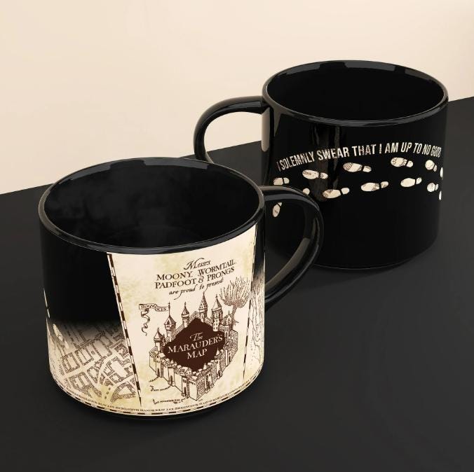 Harry Potter Marauder’s Map – Color Change Modern Ceramic Mug – 15 oz