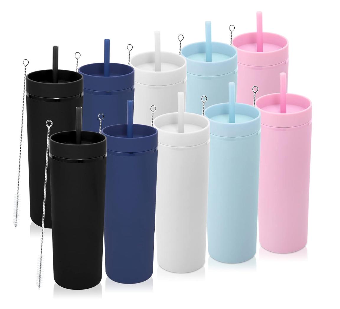 Custom Skinny Tumbler – 16oz with Straw | Personalized Name